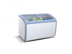 MMF-9109 Angle Curved Top Chest Freezer (Glass Arc Lid)